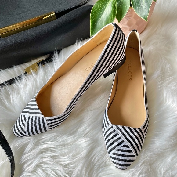 Talbots Edison Ribbons Striped Flats - Picture 1 of 11
